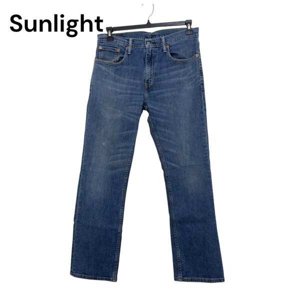 Levis 559 Mens Relaxed Straight Jeans Size 32x30 Blue Denim Work Pant - Picture 1 of 11